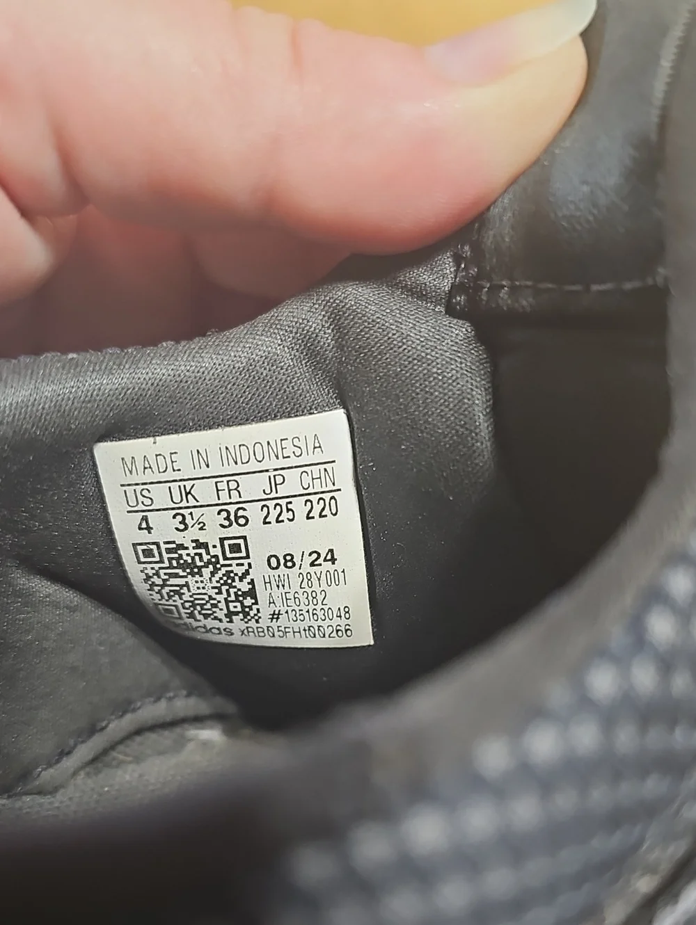 👟 adidas Lite Racer Adapt 7.0 K Black Grey Slip On Sneakers Kids Size 4